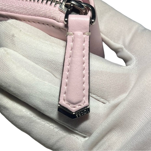 Fendi Leather Multicolor Rainbow Studded Zip Around Wallet in Santa Barbara pink - Picture 13 of 16